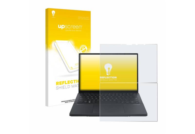 upscreen Displayschutzfolie Schutzfolie für ASUS ZenBook Duo OLED 2024 UX8406, Displayschutz Schutz Folie Matt Entspiegelungsfolie von upscreen