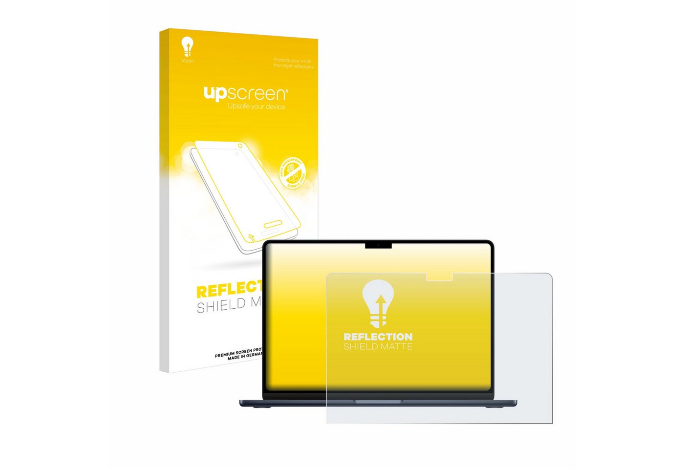 upscreen Displayschutzfolie Schutzfolie für Apple MacBook Air 13" M3 2024, Displayschutz Schutz Folie Matt Entspiegelungsfolie von upscreen