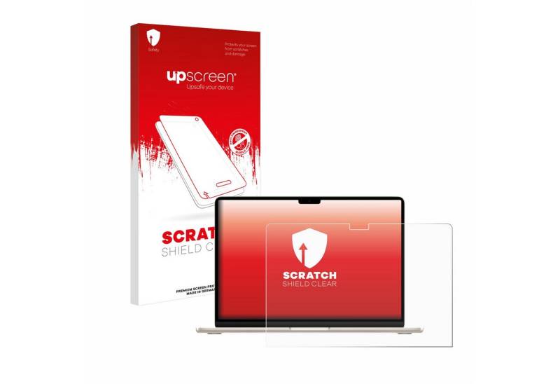 upscreen Displayschutzfolie Schutzfolie für Apple MacBook Air 15" M3 2024, Displayschutz Schutz Folie Klar Transparent von upscreen