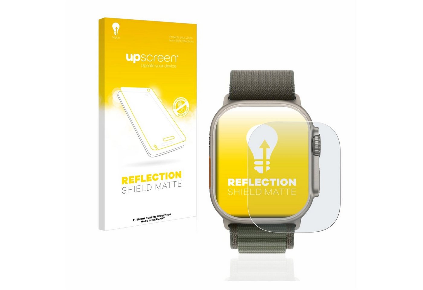 upscreen Displayschutzfolie Schutzfolie für Apple Watch Ultra (49 mm), Displayschutz Schutz Folie Matt Entspiegelungsfolie von upscreen