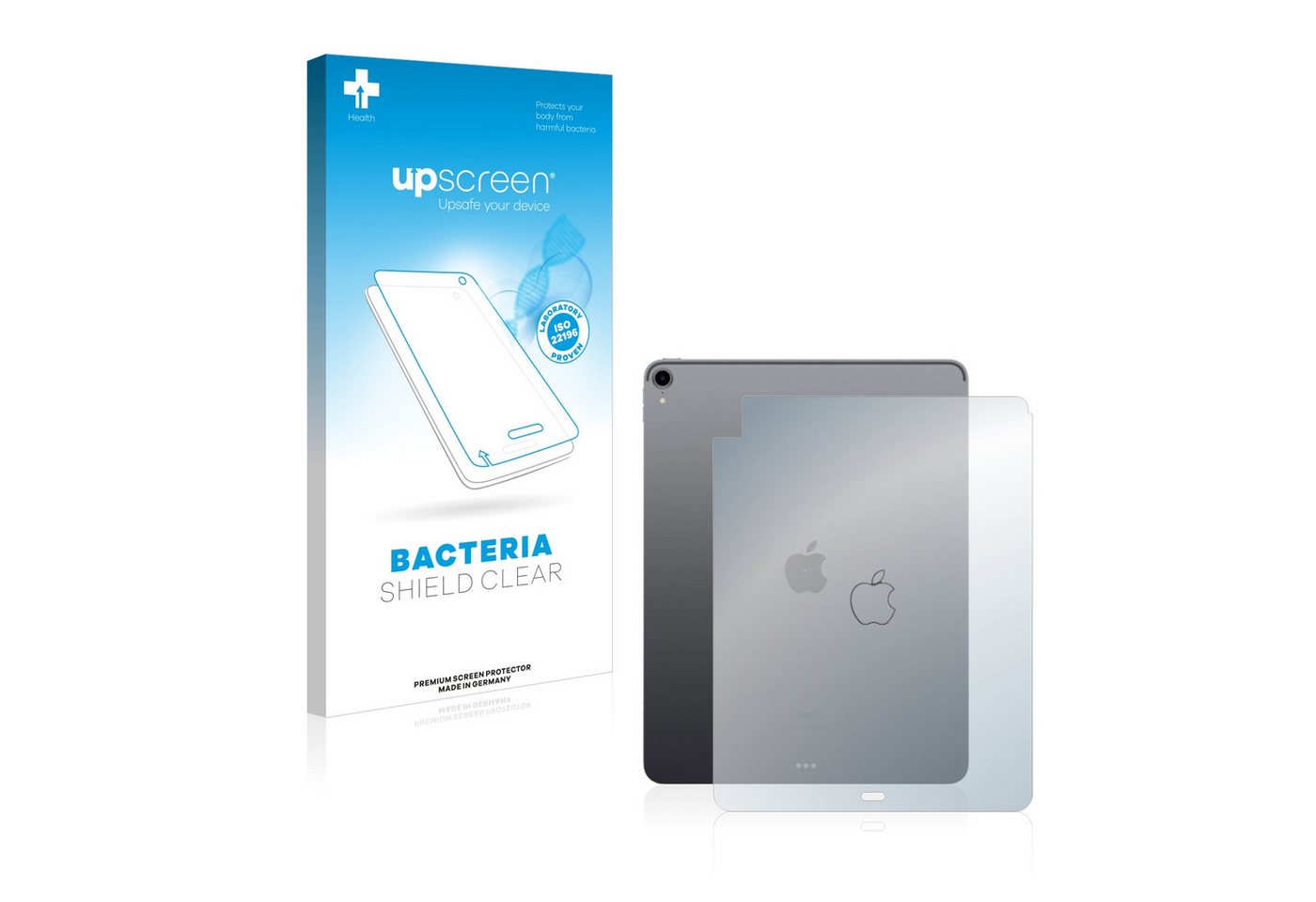 upscreen Schutzfolie für Apple iPad Pro 12.9 2018 (Rückseite, 3. Gen), Displayschutzfolie, Folie Premium klar antibakteriell" von upscreen