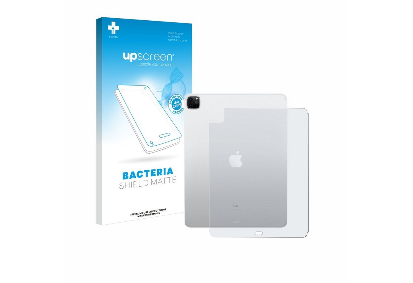 upscreen Schutzfolie für Apple iPad Pro 12.9 2022 (Rückseite, 6 Gen), Displayschutzfolie, Folie Premium matt entspiegelt antibakteriell" von upscreen