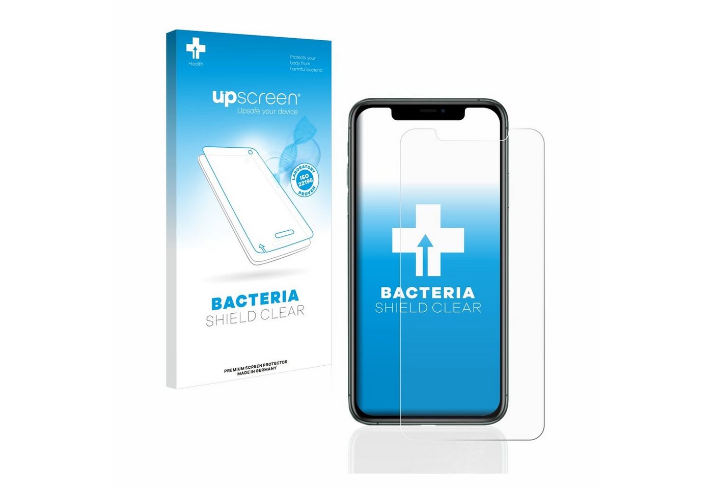 upscreen Schutzfolie für Apple iPhone 11 Pro Max, Displayschutzfolie, Folie Premium klar antibakteriell von upscreen