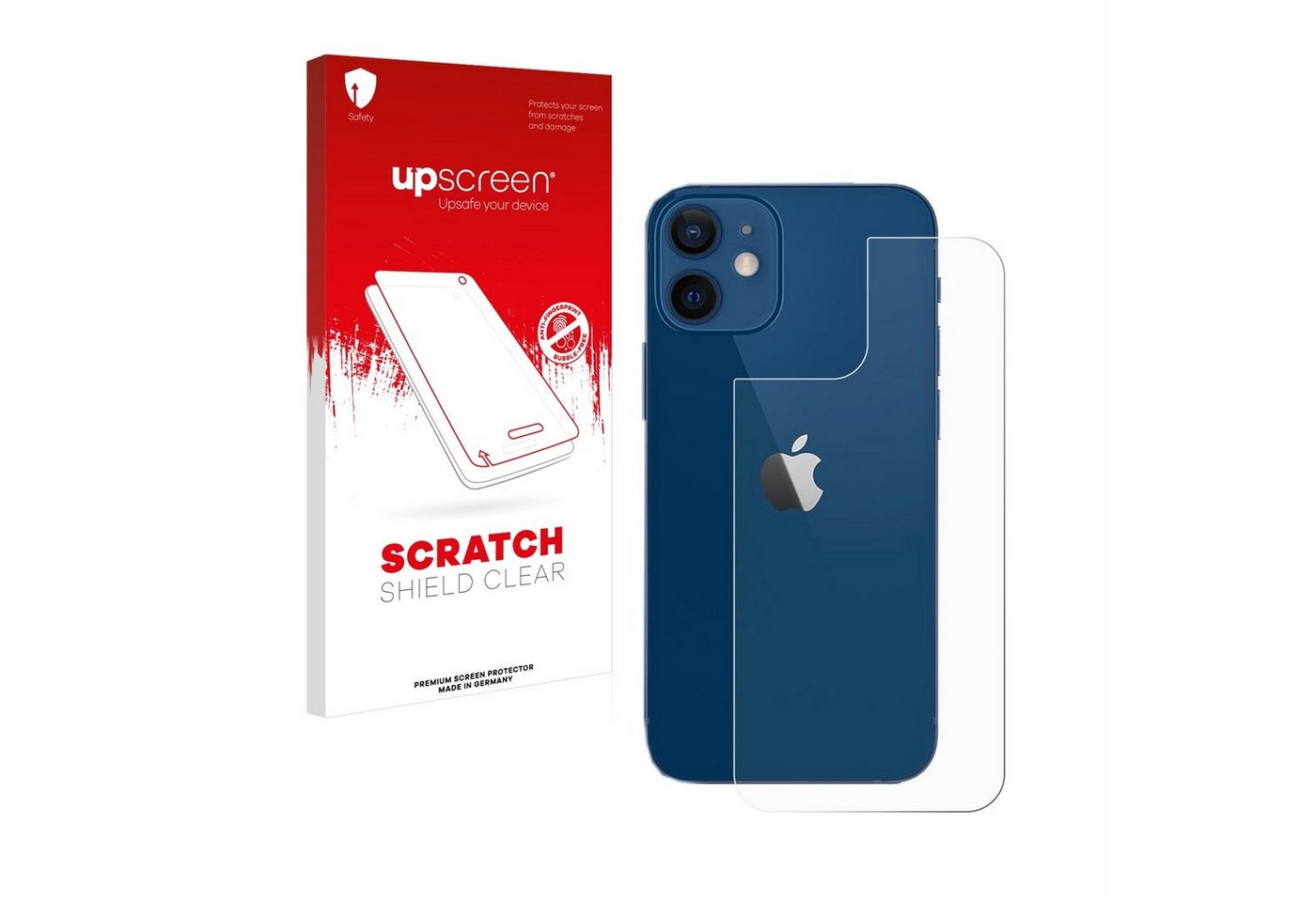 upscreen Schutzfolie für Apple iPhone 12 (Rückseite), Displayschutzfolie, Folie klar Anti-Scratch Anti-Fingerprint von upscreen