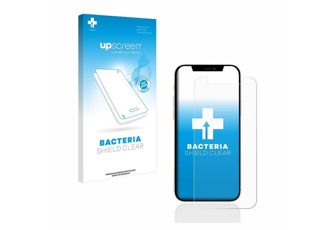 upscreen Schutzfolie für Apple iPhone 12 mini, Displayschutzfolie, Folie Premium klar antibakteriell von upscreen