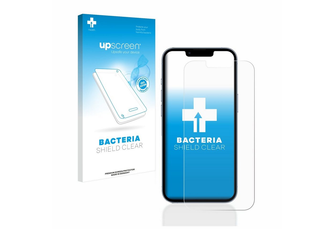 upscreen Schutzfolie für Apple iPhone 13 Pro, Displayschutzfolie, Folie Premium klar antibakteriell von upscreen
