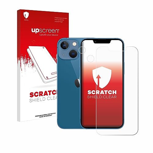 upscreen Schutzfolie für Apple iPhone 13 mini (Display+Kamera) – Made in Germany, Kristall-klar, Kratzschutz, Anti-Fingerprint von upscreen