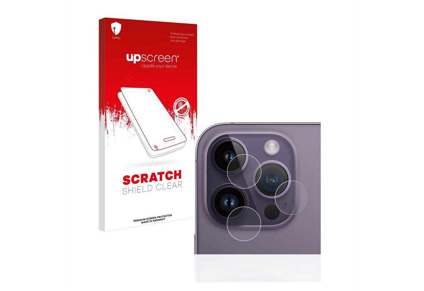upscreen Schutzfolie für Apple iPhone 14 Pro (NUR Kameraschutz), Displayschutzfolie, Folie klar Anti-Scratch Anti-Fingerprint von upscreen