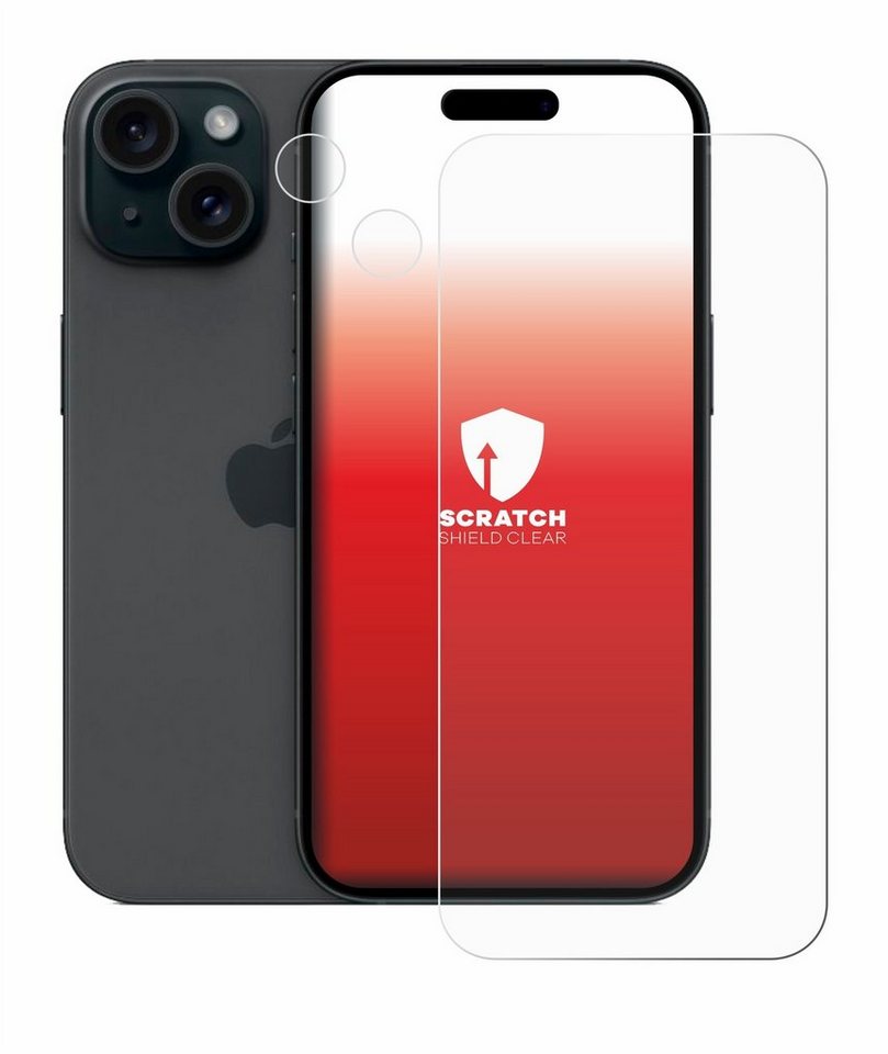 upscreen Schutzfolie für Apple iPhone 15 (Display+Kamera), Displayschutzfolie, Folie klar Anti-Scratch Anti-Fingerprint von upscreen