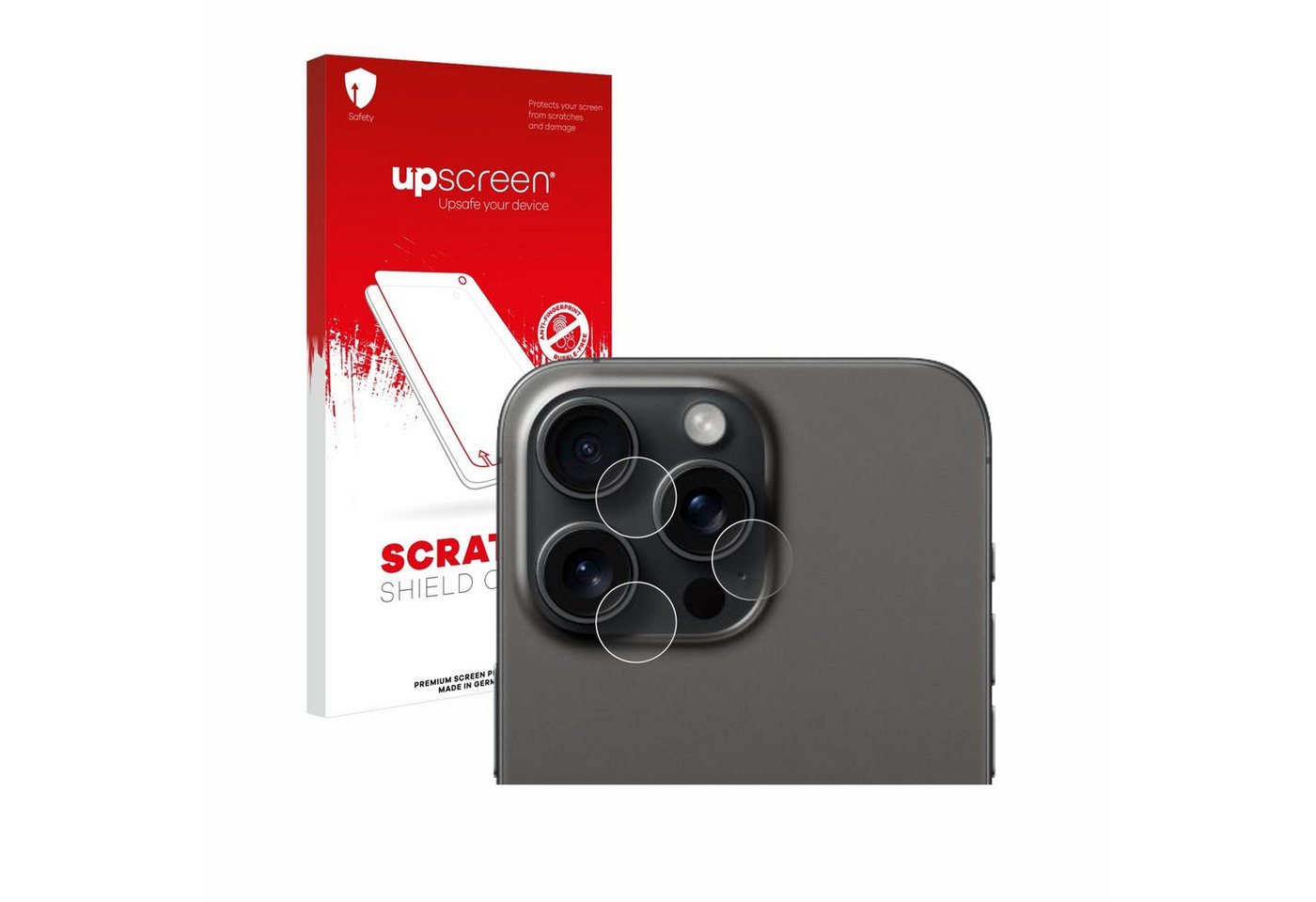 upscreen Displayschutzfolie Schutzfolie für Apple iPhone 15 Pro Max (NUR Kameraschutz), Displayschutz Schutz Folie Klar Transparent von upscreen