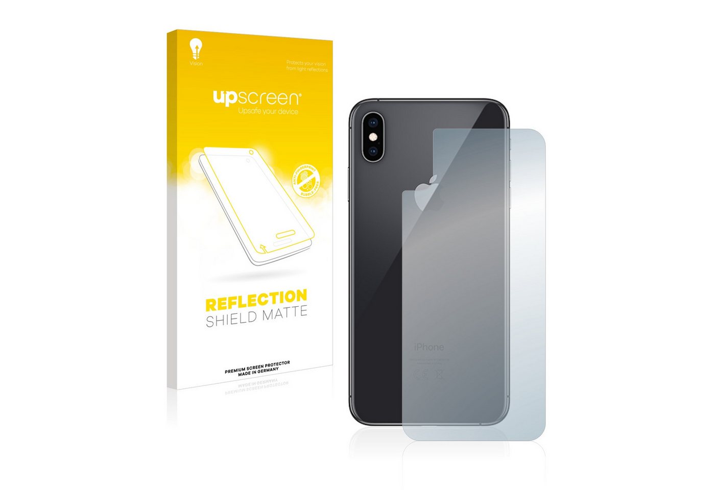 upscreen Schutzfolie für Apple iPhone Xs (Rückseite), Displayschutzfolie, Folie matt entspiegelt Anti-Reflex von upscreen