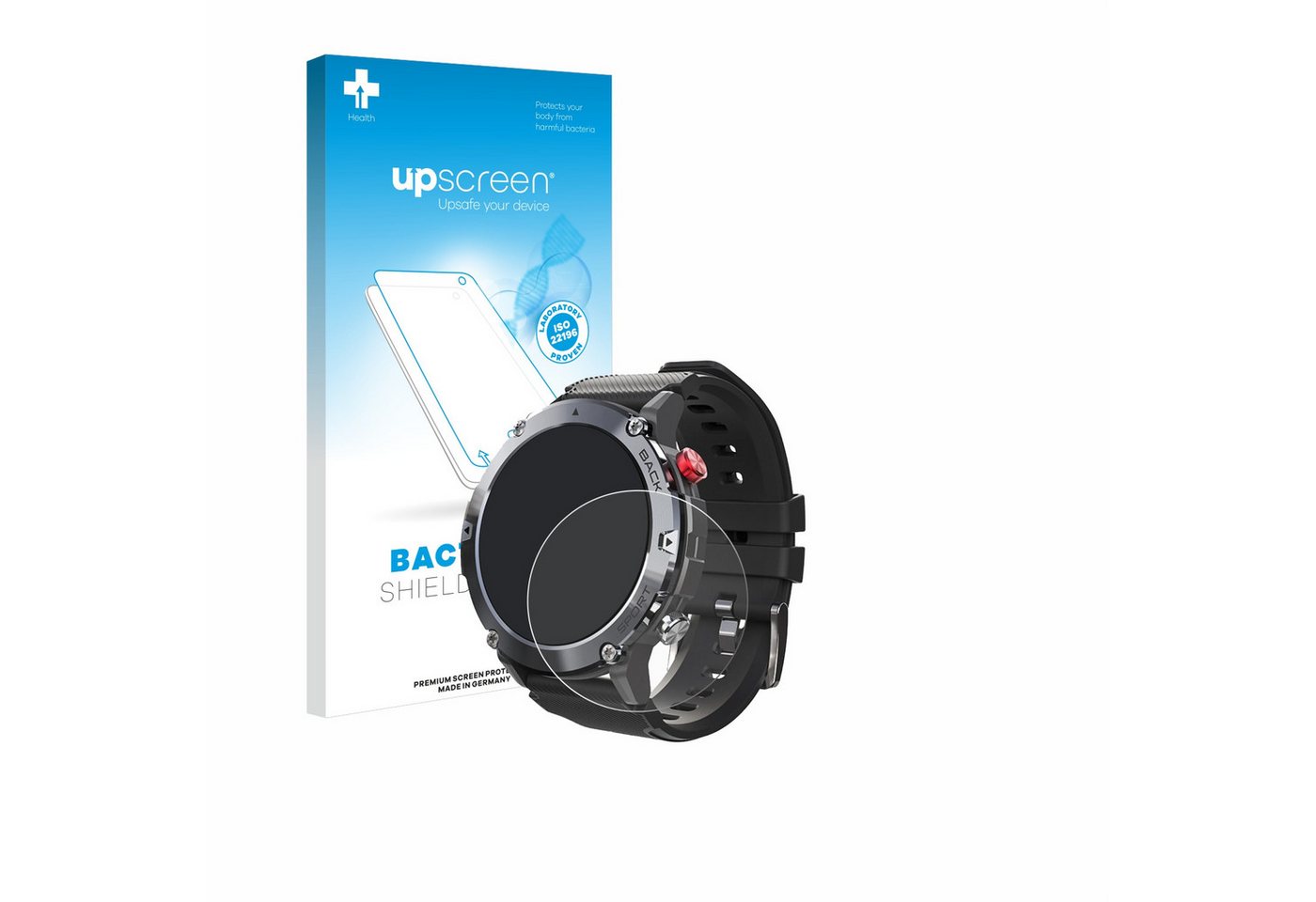 upscreen Schutzfolie für Darmowade Smartwatch 1.32, Displayschutzfolie, Folie Premium klar antibakteriell" von upscreen