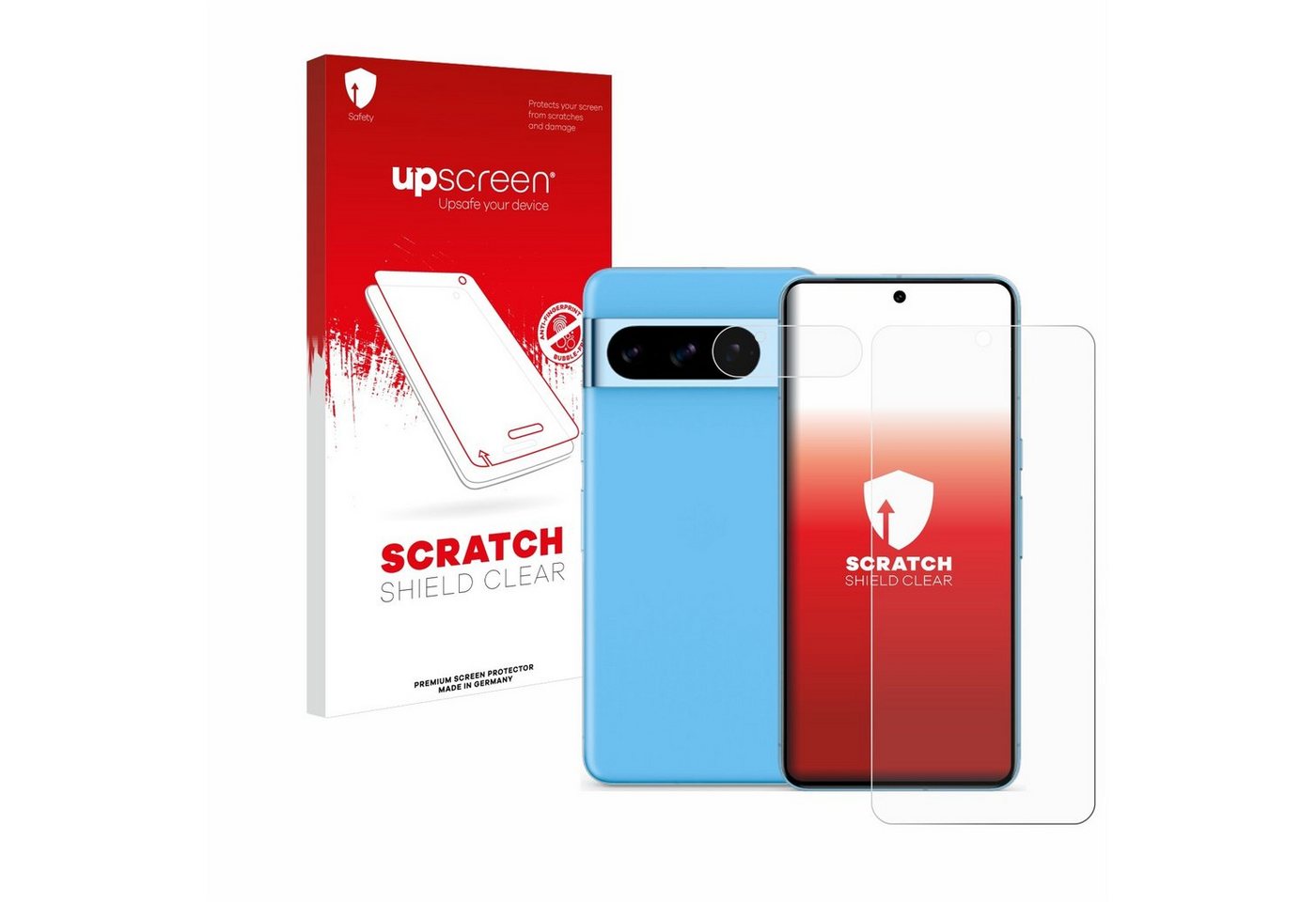 upscreen Schutzfolie für Google Pixel 8 Pro (Display+Kamera), Displayschutzfolie, Folie klar Anti-Scratch Anti-Fingerprint von upscreen