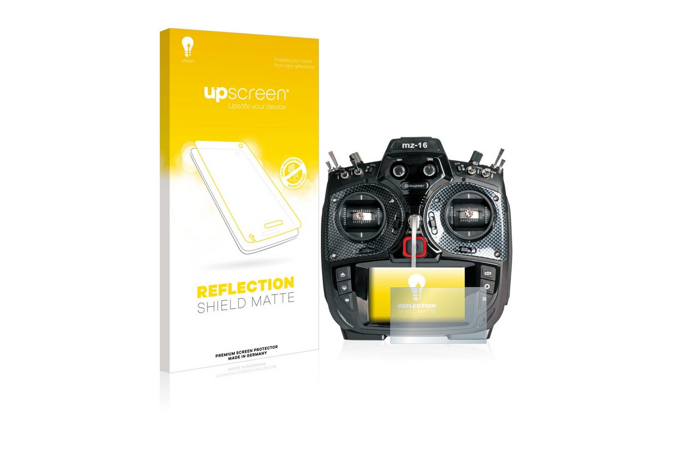 upscreen Schutzfolie für Graupner mz-16 HoTT (3. Gen), Displayschutzfolie, Folie matt entspiegelt Anti-Reflex von upscreen