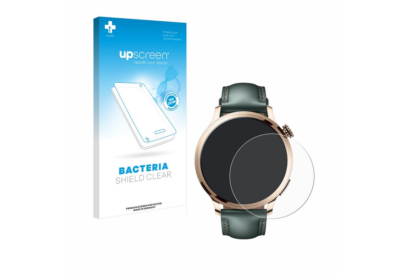 upscreen Schutzfolie für Honor Watch 4 Pro, Displayschutzfolie, Folie Premium klar antibakteriell von upscreen