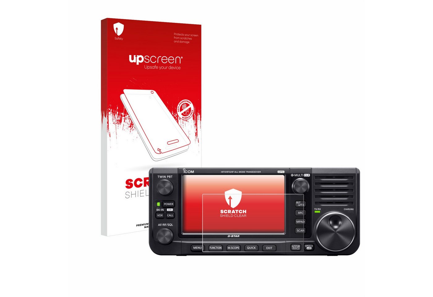 upscreen Schutzfolie für Icom IC-705, Displayschutzfolie, Folie klar Anti-Scratch Anti-Fingerprint von upscreen