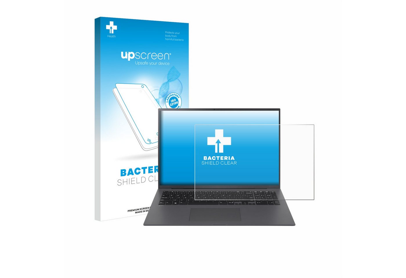 upscreen Schutzfolie für LG gram 17 2024, Displayschutzfolie, Folie Premium klar antibakteriell von upscreen