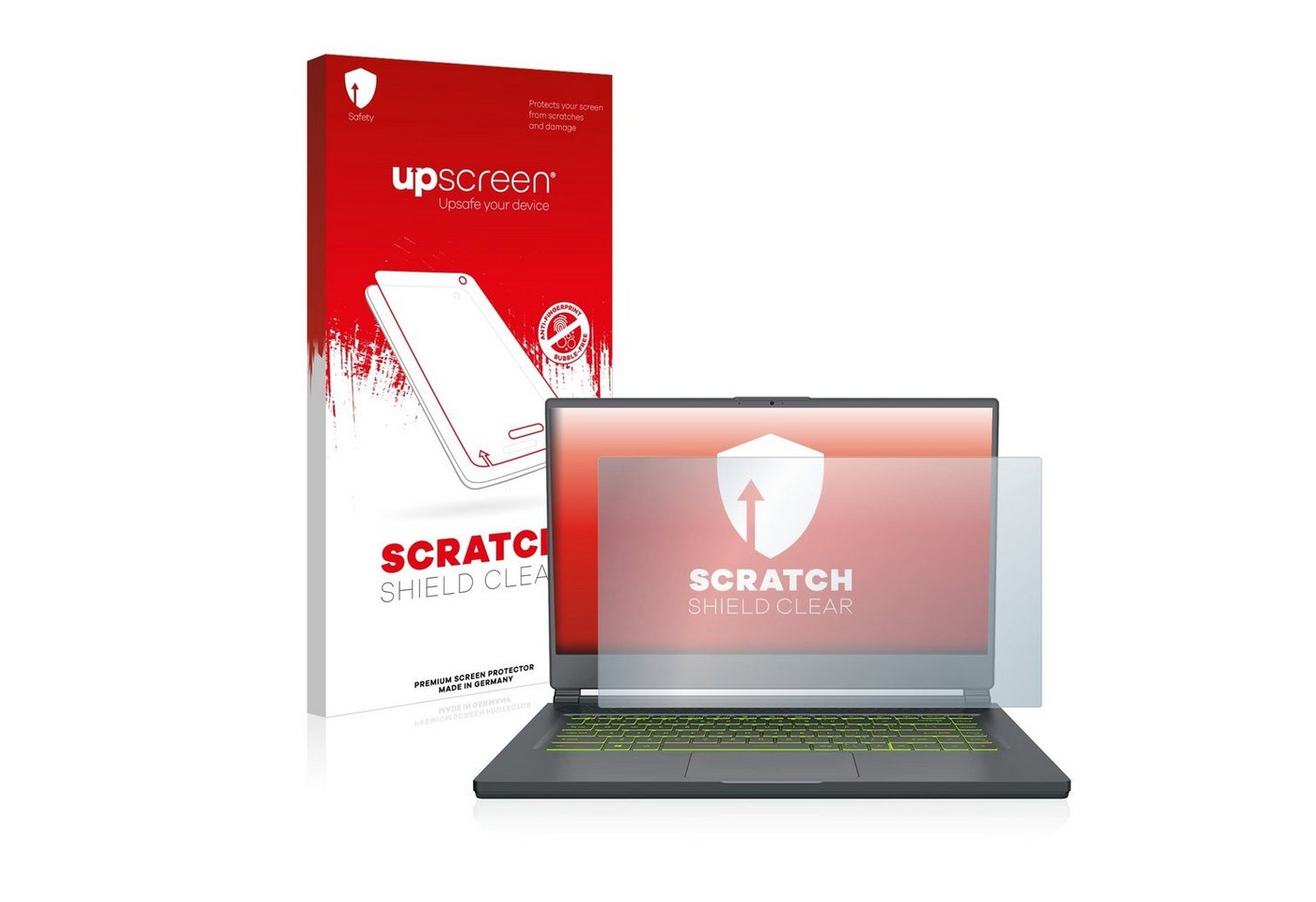 upscreen Schutzfolie für MSI Delta 15, Displayschutzfolie, Folie klar Anti-Scratch Anti-Fingerprint von upscreen