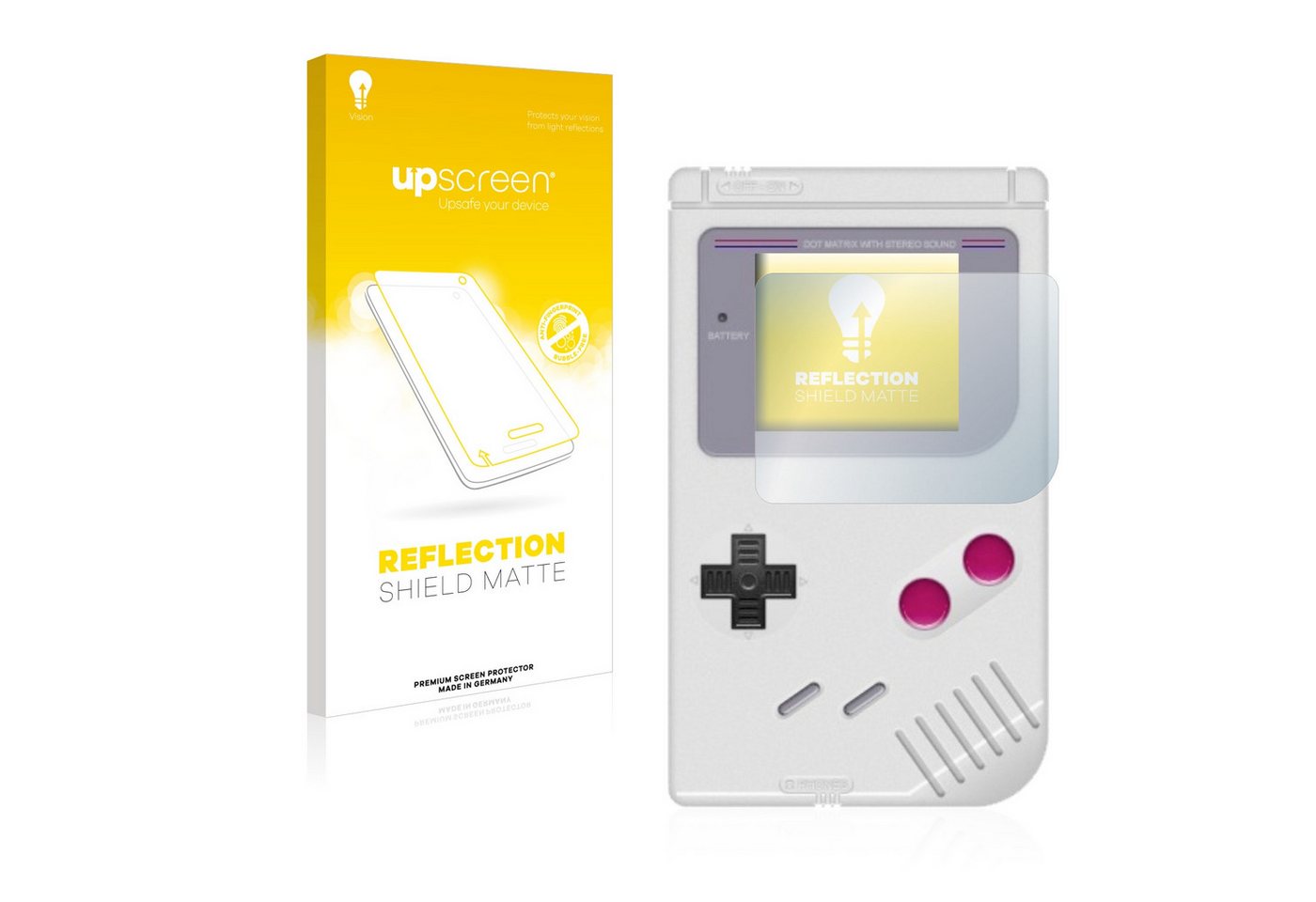 upscreen Schutzfolie für Nintendo Gameboy (1989), Displayschutzfolie, Folie matt entspiegelt Anti-Reflex von upscreen