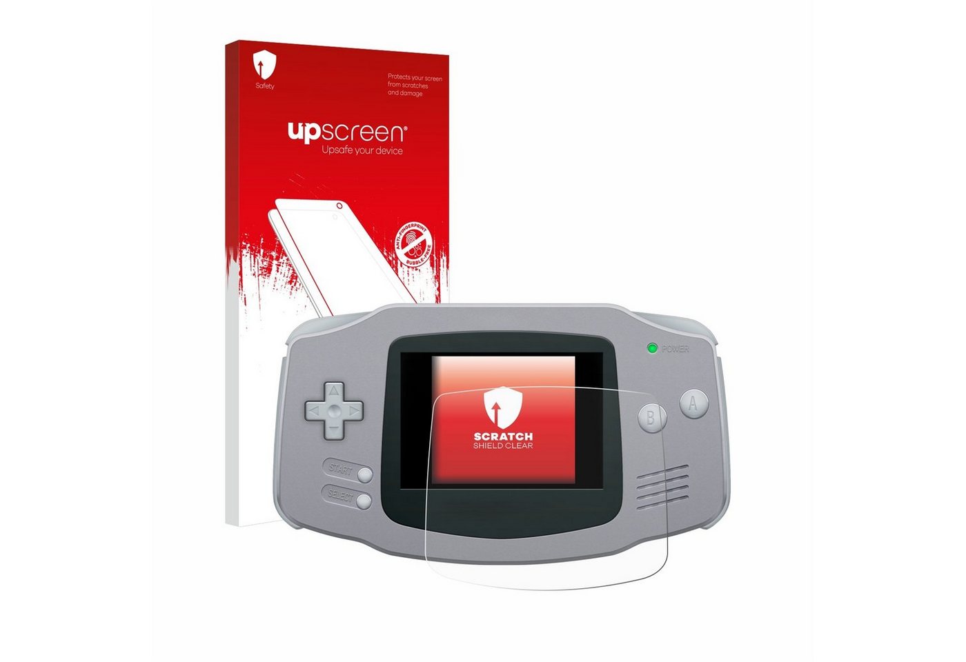 upscreen Schutzfolie für Nintendo Gameboy Advance GBA, Displayschutzfolie, Folie klar Anti-Scratch Anti-Fingerprint von upscreen