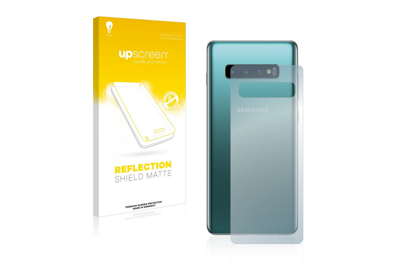 upscreen Schutzfolie für Samsung Galaxy S10 Plus (Rückseite), Displayschutzfolie, Folie matt entspiegelt Anti-Reflex von upscreen