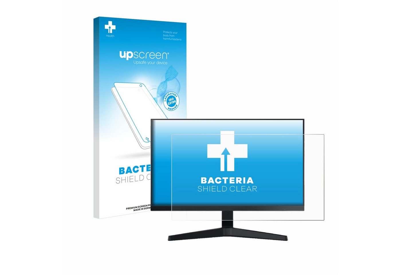 upscreen Schutzfolie für Samsung LS24C312, Displayschutzfolie, Folie Premium klar antibakteriell von upscreen