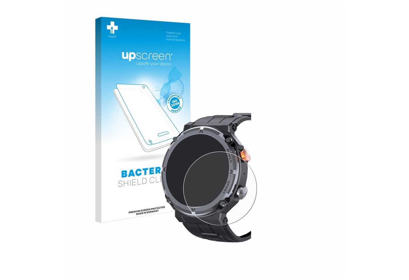 upscreen Schutzfolie für bedee Smartwatch 1.39, Displayschutzfolie, Folie Premium klar antibakteriell" von upscreen