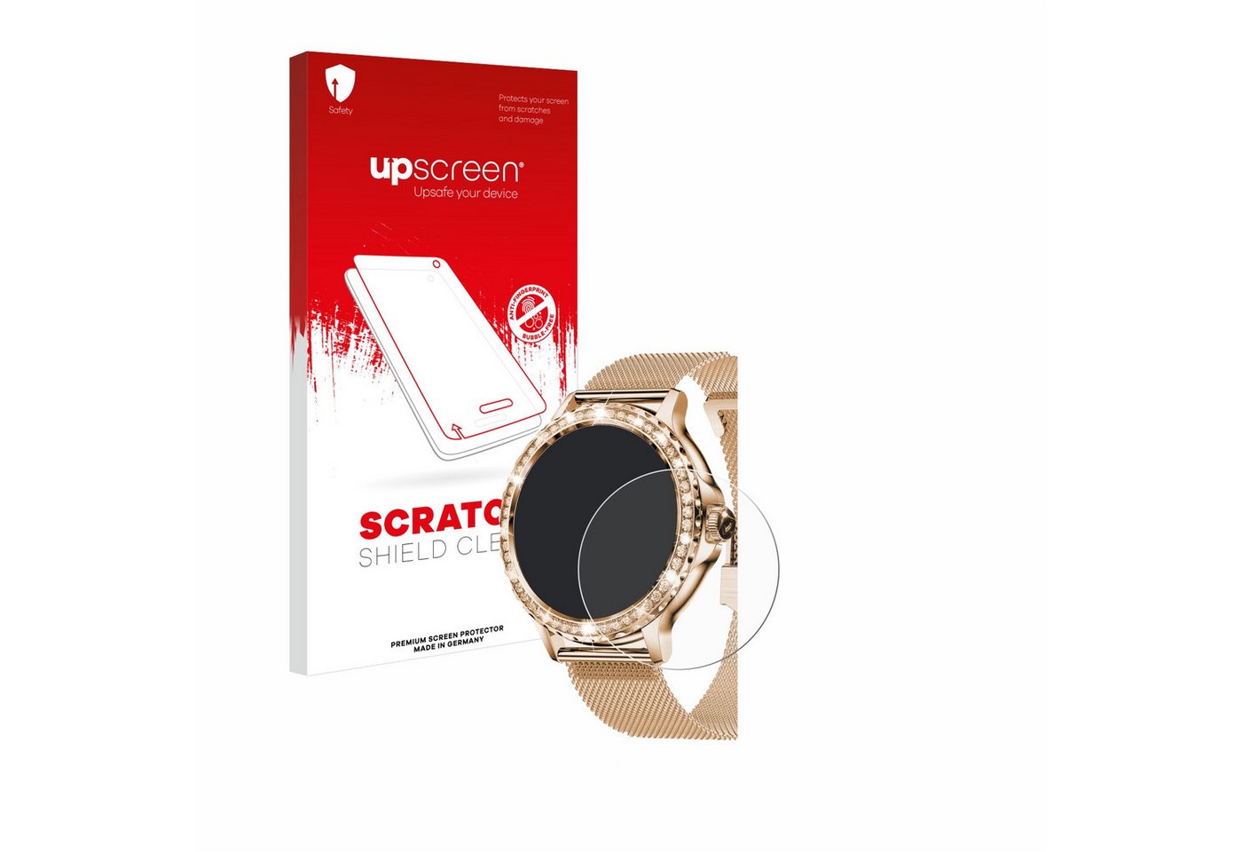upscreen Schutzfolie für walkbee Smartwatch 1.3 (rund), Displayschutzfolie, Folie klar Anti-Scratch Anti-Fingerprint" von upscreen