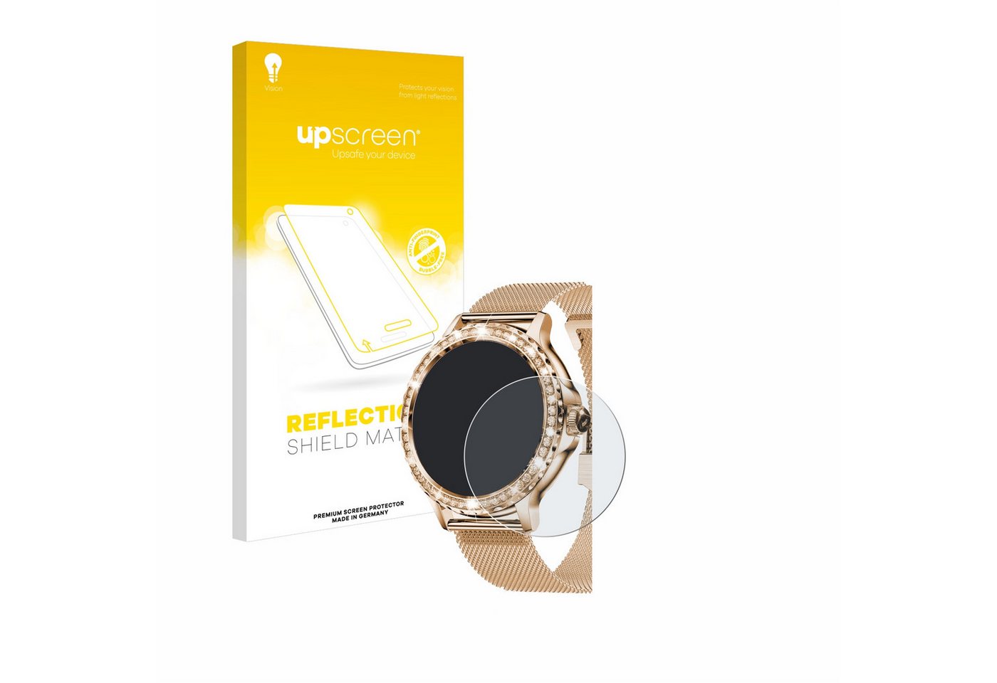 upscreen Schutzfolie für walkbee Smartwatch 1.3 (rund), Displayschutzfolie, Folie matt entspiegelt Anti-Reflex" von upscreen
