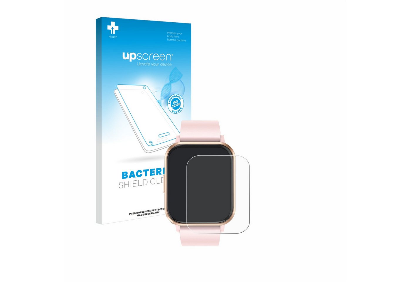 upscreen Schutzfolie für walkbee Smartwatch 1.83, Displayschutzfolie, Folie Premium klar antibakteriell" von upscreen