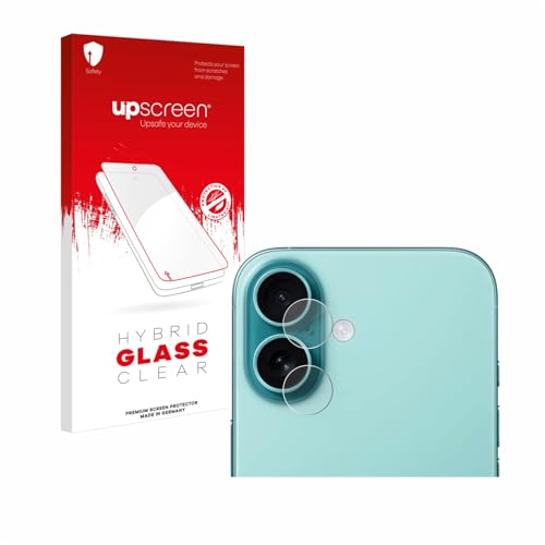 upscreen Schutzglas für Apple iPhone 16 Plus (NUR Kameraschutz) Schutzfolie, Glas-Folie [Klar, 9H Panzerschutz, Anti-Fingerprint] von upscreen