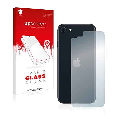 upscreen Schutzglas für Apple iPhone SE 3 2022 (Rückseite) Schutzfolie, Glas-Folie [Klar, 9H Panzerschutz, Anti-Fingerprint] von upscreen