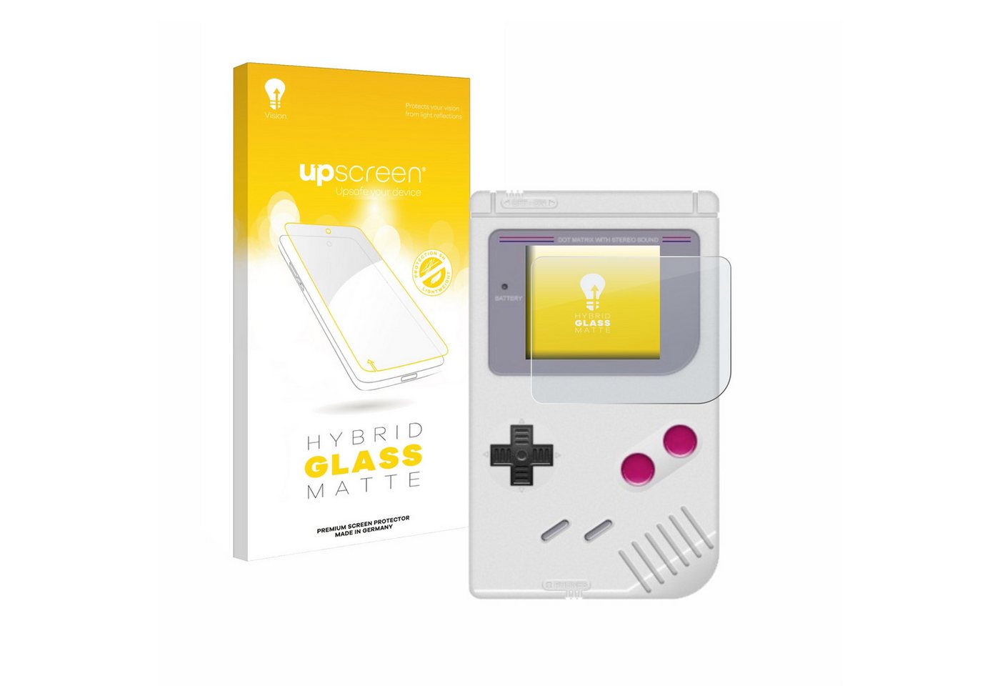 upscreen Displayschutzglas Schutzglas für Nintendo Gameboy (1989), Schutzfolie Display Schutz Glas Folie matt von upscreen