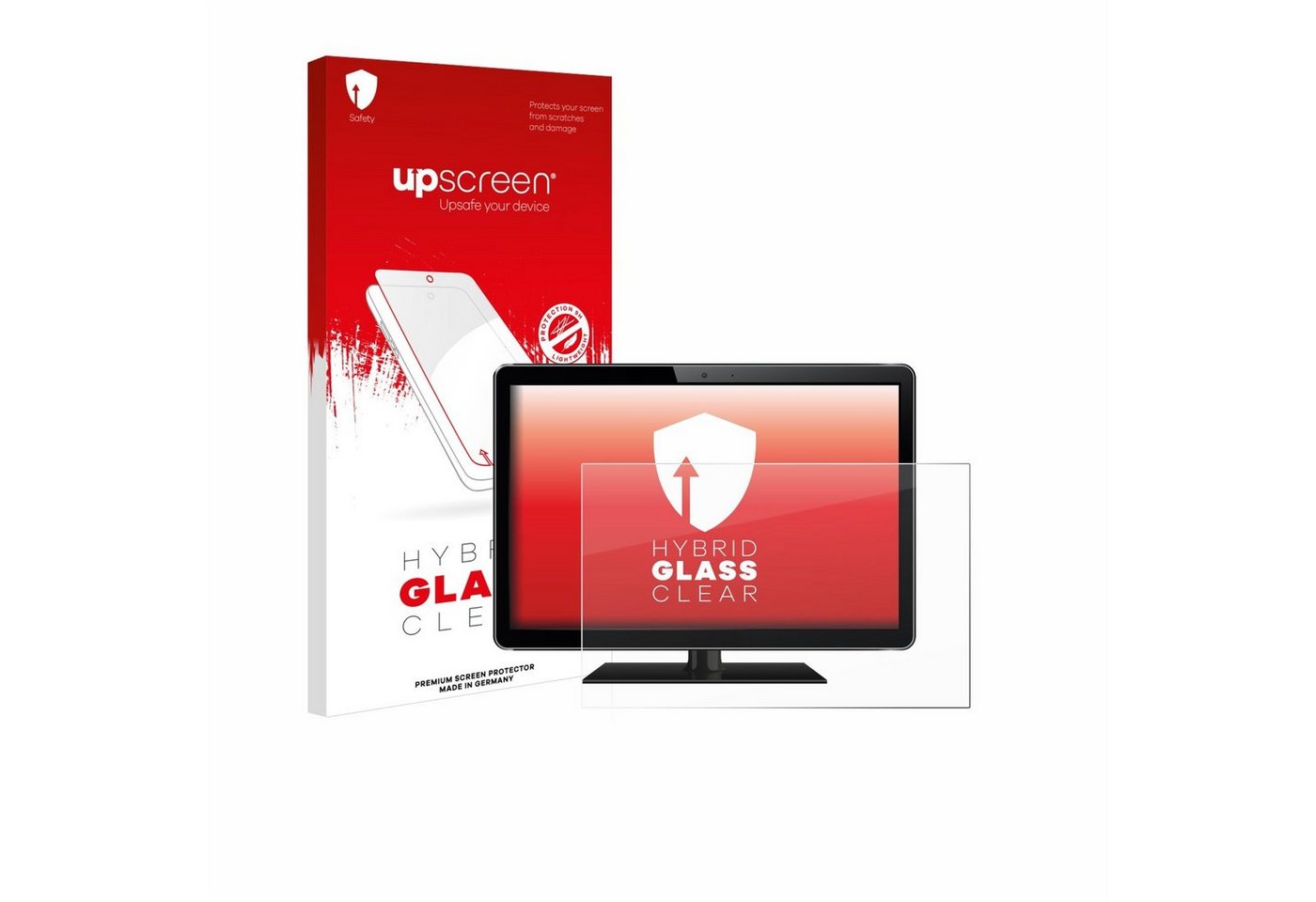 upscreen flexible Panzerglasfolie für 54.6 cm (21.5 Zoll) [477 x 268 mm], Displayschutzglas, Schutzglas Glasfolie klar von upscreen