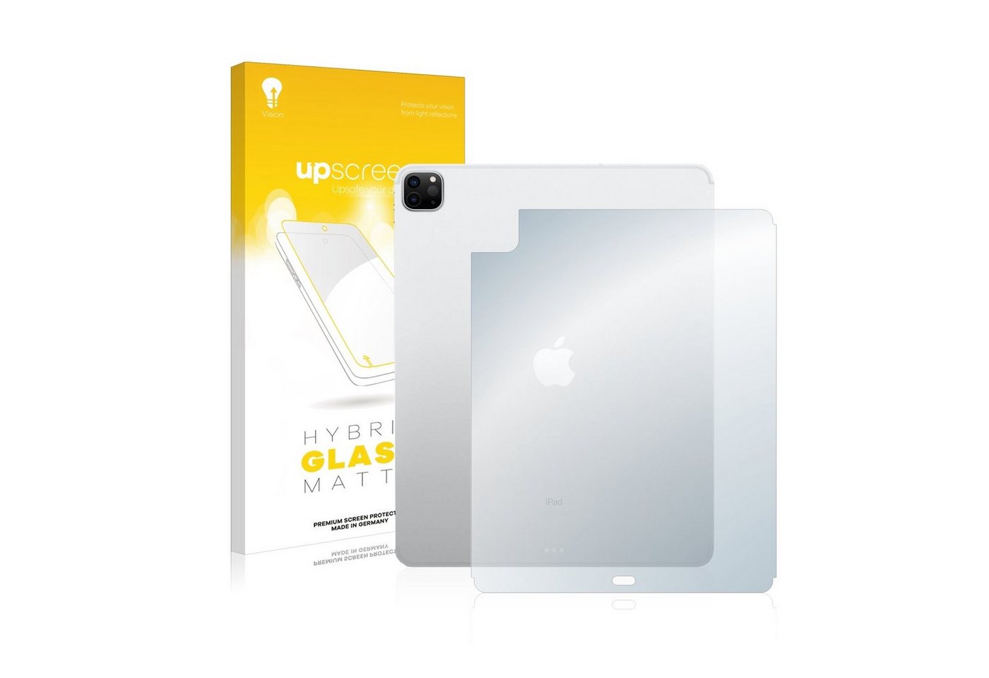 upscreen flexible Panzerglasfolie für Apple iPad 12.9 Pro WiFi 2021 (Rückseite, 5. Gen), Displayschutzglas, Schutzglas Glasfolie matt entspiegelt" von upscreen