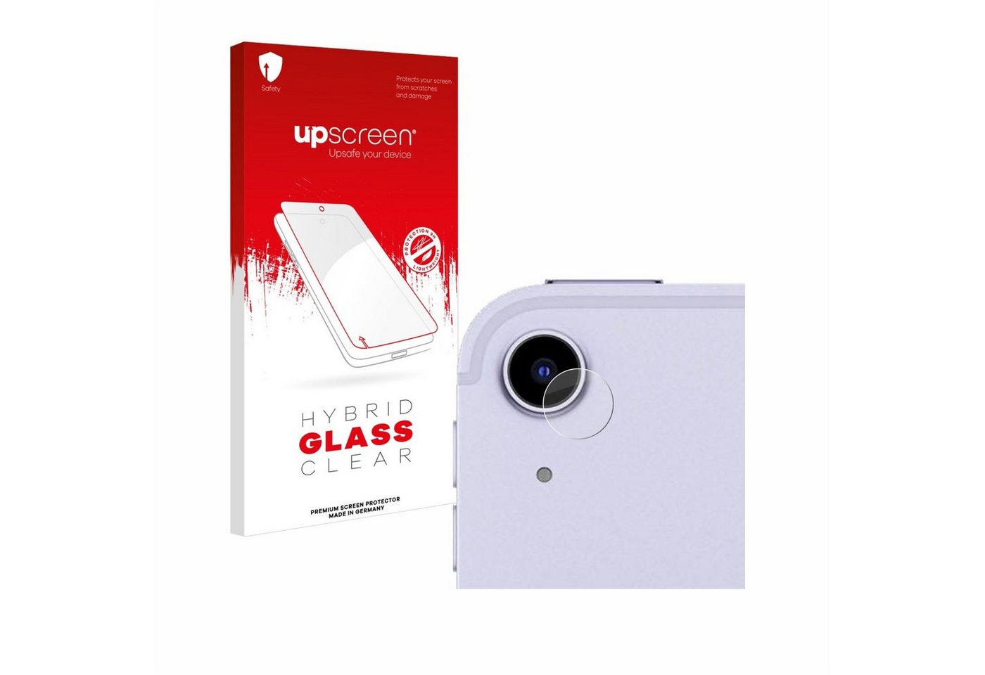 upscreen flexible Panzerglasfolie für Apple iPad Air 5 WiFi Cellular 2022 (NUR Kameraschutz, 5. Gen), Displayschutzglas, Schutzglas Glasfolie klar von upscreen