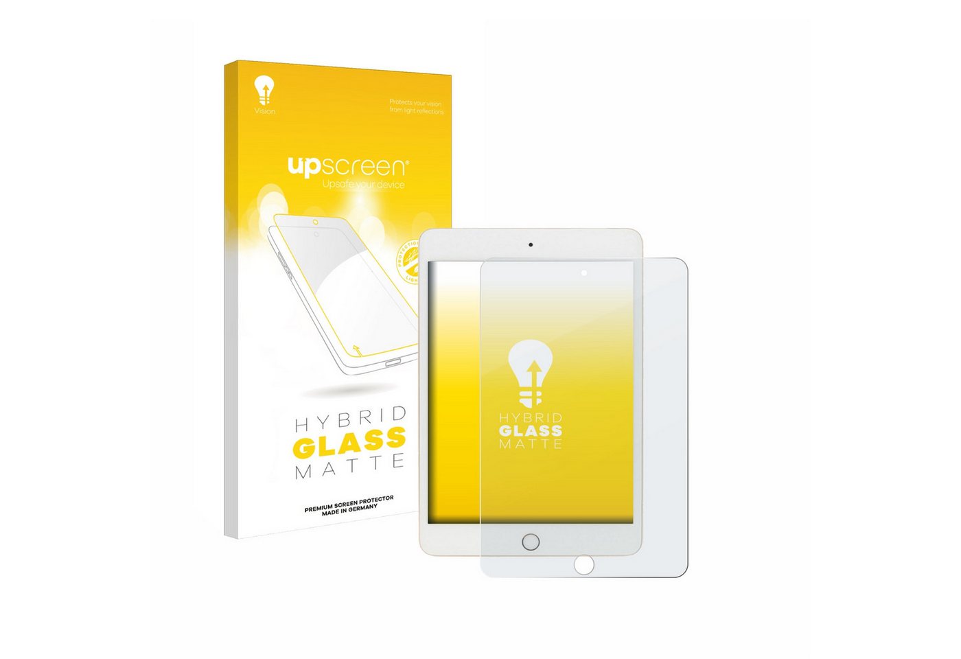 upscreen flexible Panzerglasfolie für Apple iPad Mini 5 2019 (5. Gen), Displayschutzglas, Schutzglas Glasfolie matt entspiegelt von upscreen