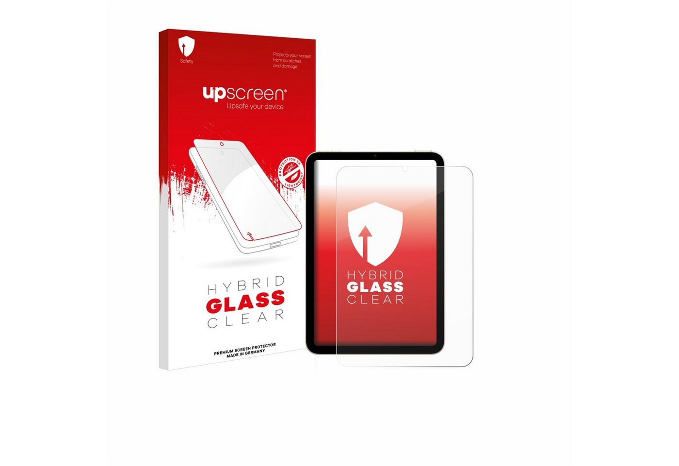 upscreen flexible Panzerglasfolie für Apple iPad Mini 6 WiFi 2021, Displayschutzglas, Schutzglas Glasfolie klar von upscreen