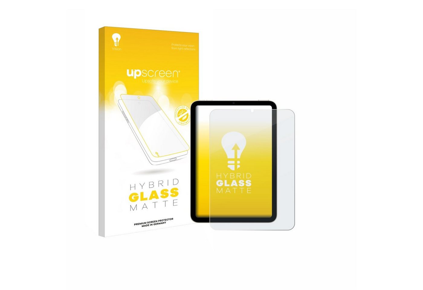 upscreen flexible Panzerglasfolie für Apple iPad Mini 6 WiFi 2021, Displayschutzglas, Schutzglas Glasfolie matt entspiegelt von upscreen