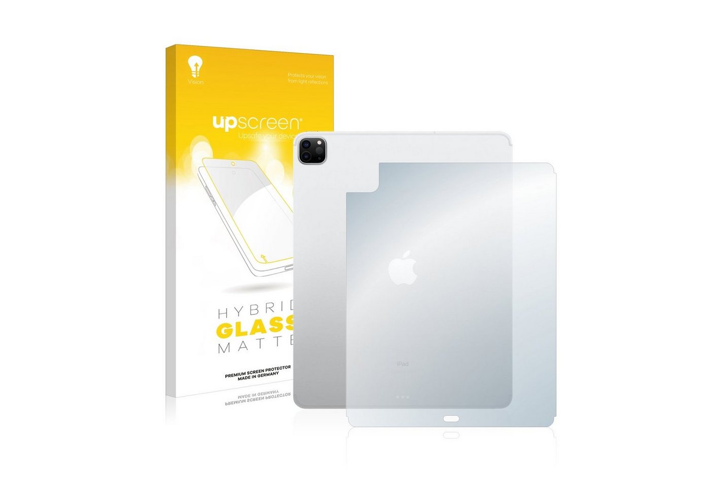 upscreen flexible Panzerglasfolie für Apple iPad Pro 12.9 WiFi 2020 (Rückseite, 4. Gen), Displayschutzglas, Schutzglas Glasfolie matt entspiegelt" von upscreen