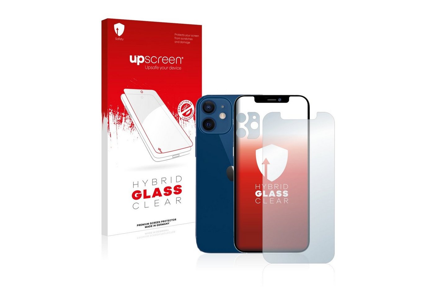 upscreen Displayschutzglas Schutzglas für Apple iPhone 12 (Display+Kamera), Schutzfolie Display Schutz Glas Folie klar von upscreen