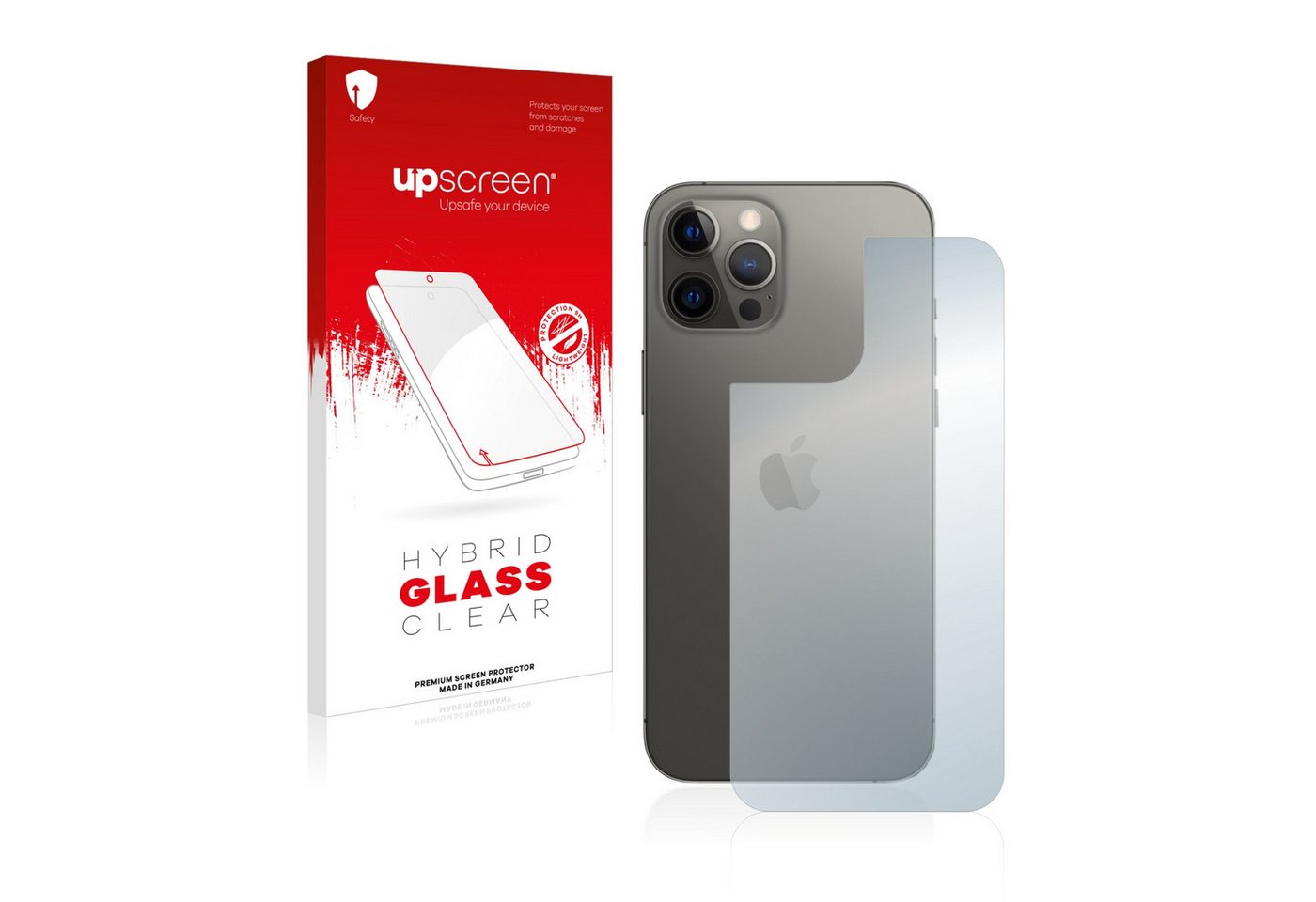 upscreen flexible Panzerglasfolie für Apple iPhone 12 Pro Max (Rückseite), Displayschutzglas, Schutzglas Glasfolie klar von upscreen