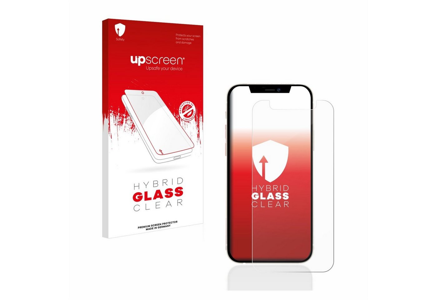 upscreen flexible Panzerglasfolie für Apple iPhone 12 mini, Displayschutzglas, Schutzglas Glasfolie klar von upscreen