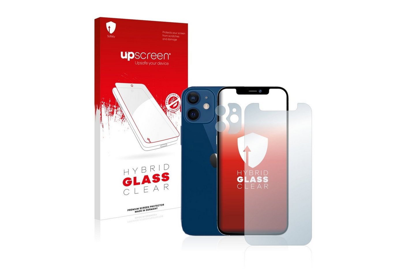 upscreen Displayschutzglas Schutzglas für Apple iPhone 12 mini (Display+Kamera), Schutzfolie Display Schutz Glas Folie klar von upscreen