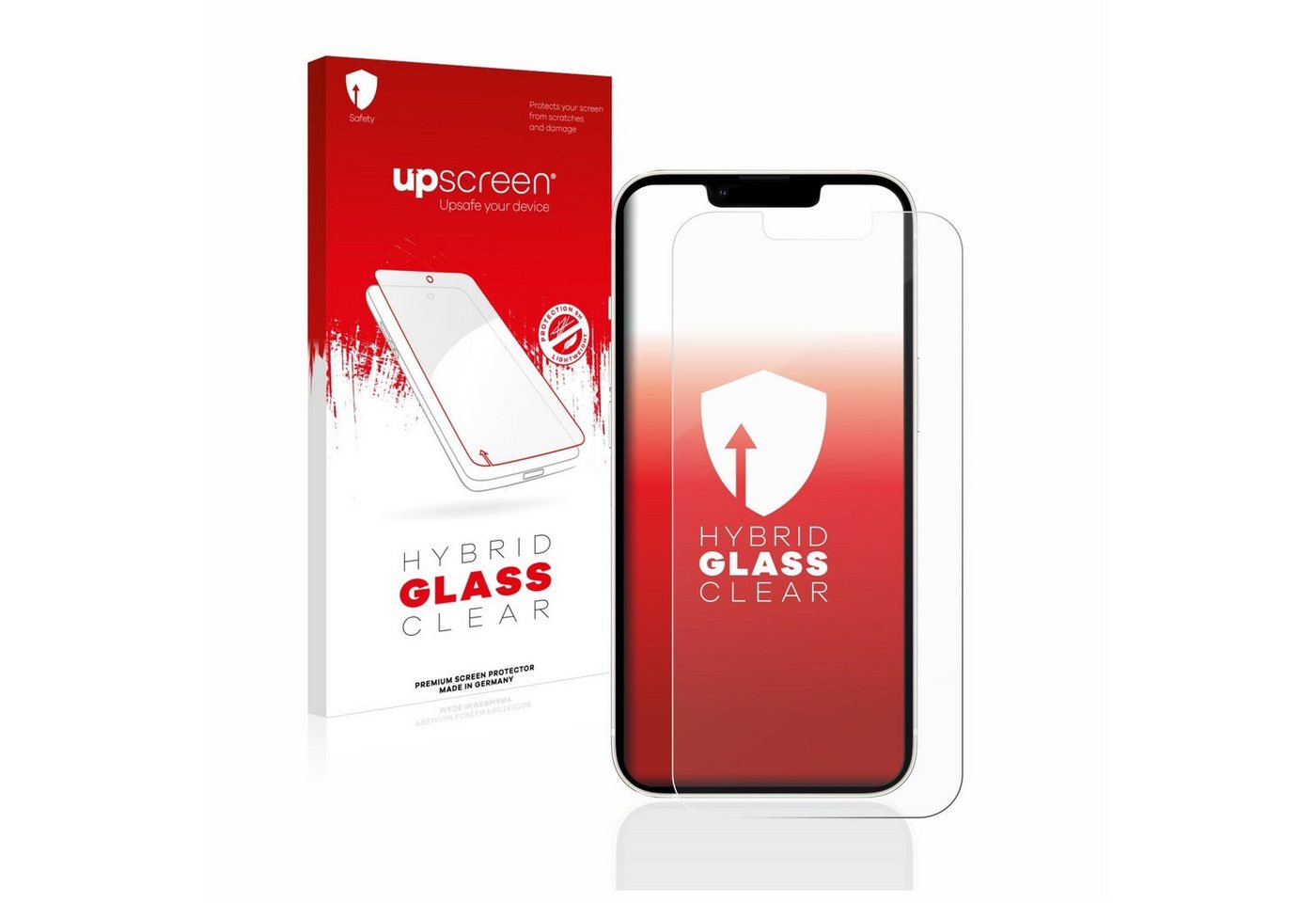 upscreen flexible Panzerglasfolie für Apple iPhone 13, Displayschutzglas, Schutzglas Glasfolie klar von upscreen