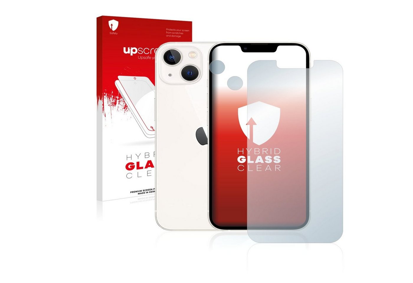 upscreen Displayschutzglas Schutzglas für Apple iPhone 13 (Display+Kamera), Schutzfolie Display Schutz Glas Folie klar von upscreen