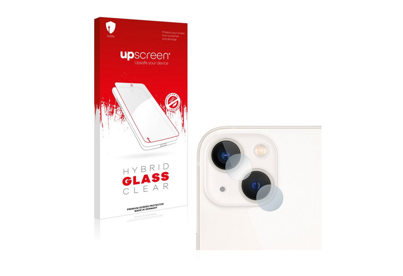 upscreen flexible Panzerglasfolie für Apple iPhone 13 (NUR Kameraschutz), Displayschutzglas, Schutzglas Glasfolie klar von upscreen