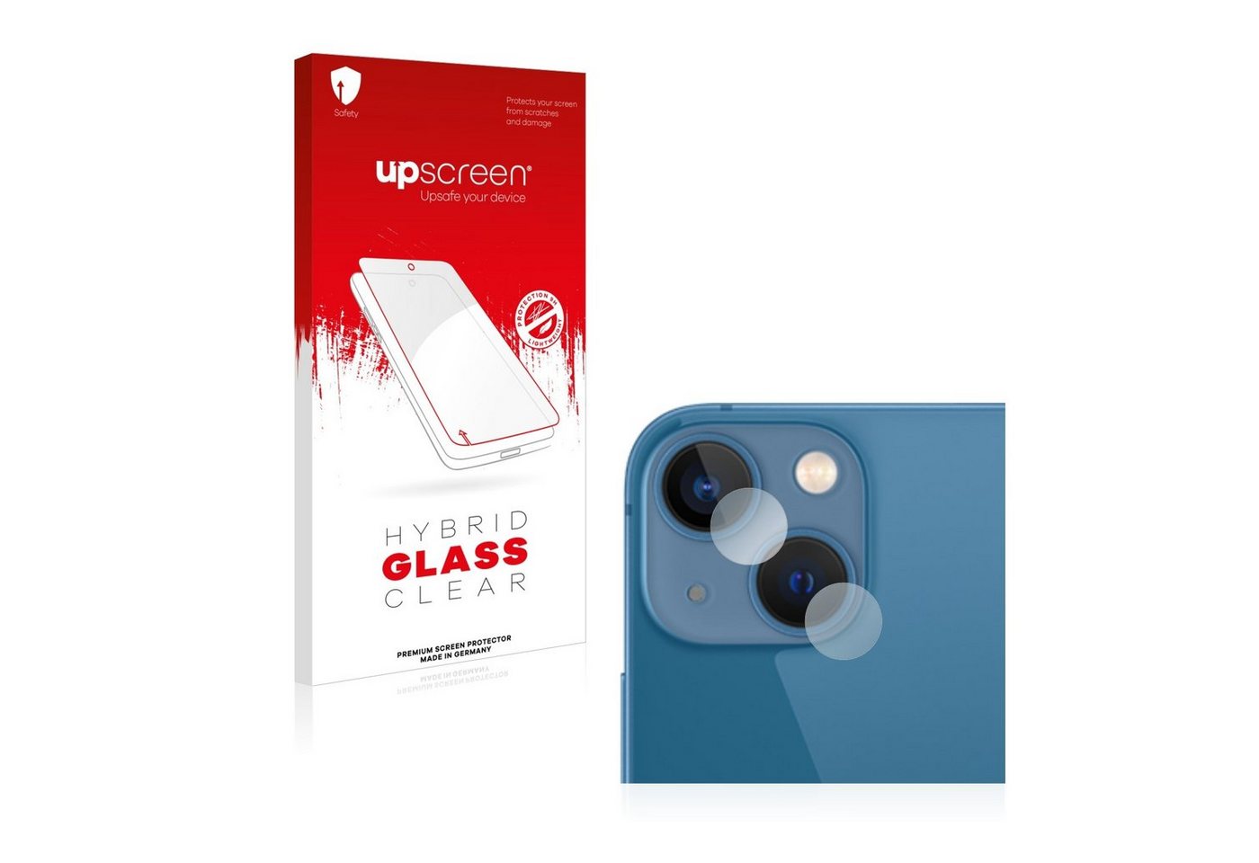 upscreen flexible Panzerglasfolie für Apple iPhone 13 mini (NUR Kameraschutz), Displayschutzglas, Schutzglas Glasfolie klar von upscreen