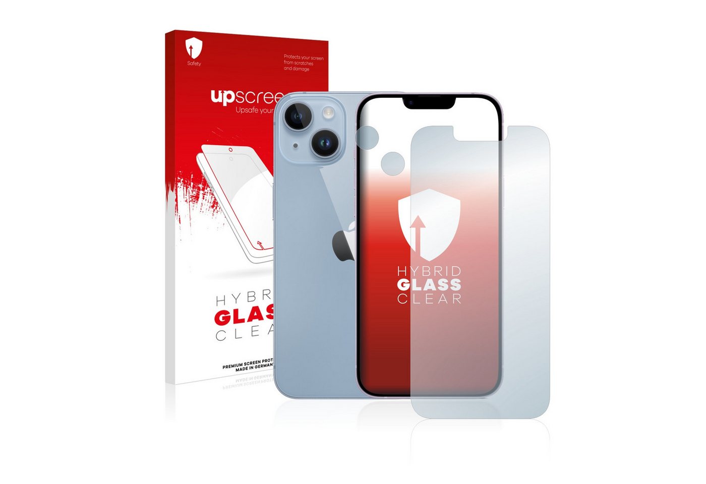 upscreen Displayschutzglas Schutzglas für Apple iPhone 14 (Display+Kamera), Schutzfolie Display Schutz Glas Folie klar von upscreen