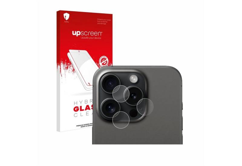 upscreen Displayschutzglas Schutzglas für Apple iPhone 15 Pro (NUR Kameraschutz), Schutzfolie Display Schutz Glas Folie klar von upscreen
